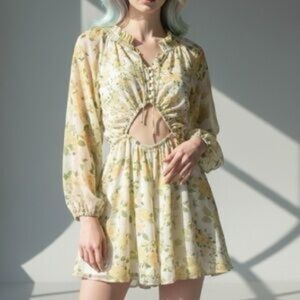 Sabo Skirt Dress Floral Cut Out | Size 8